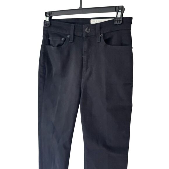 Rag & Bone Nina High waisted ankle cigarette Jeans Black Size 25 size 0 / 2 - Picture 6 of 16